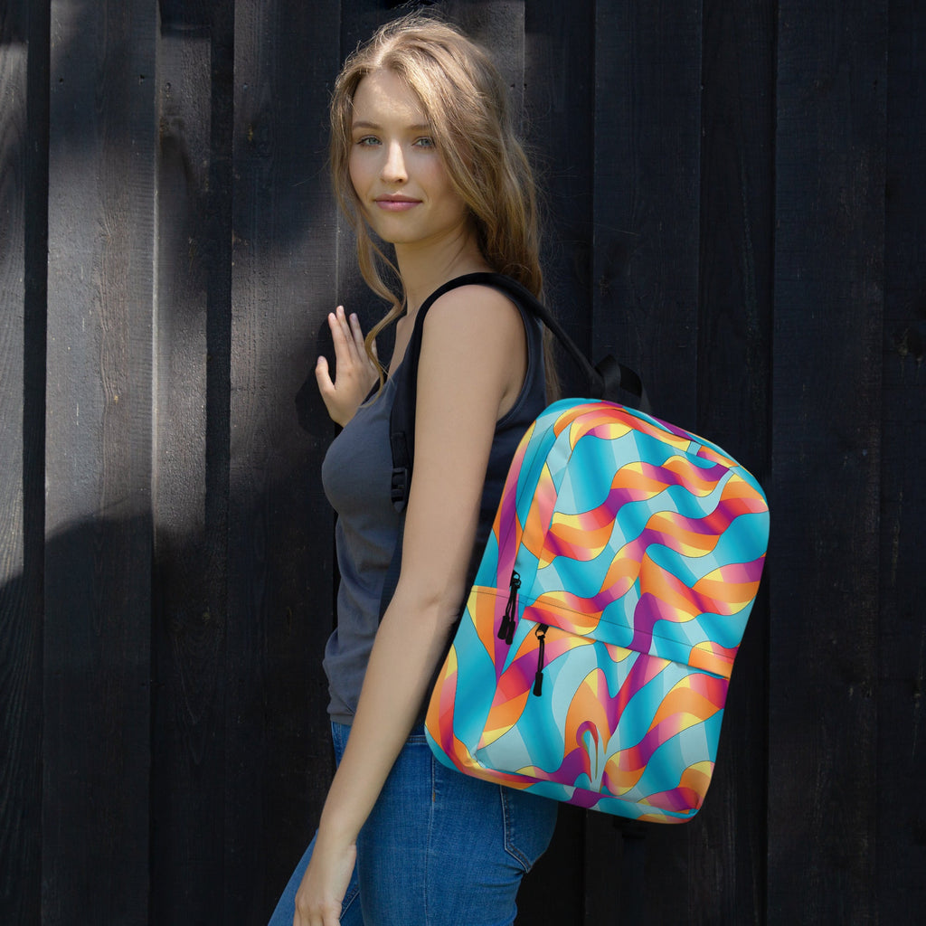 Playful Abstract Backpack for Festivals & Dance Parties
