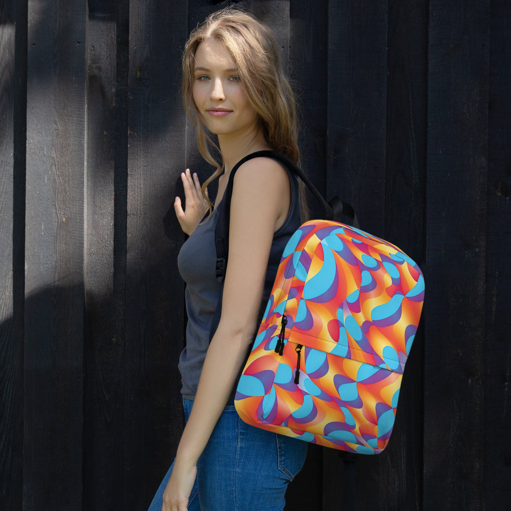 Playful Abstract Backpack for Raves & Festivals