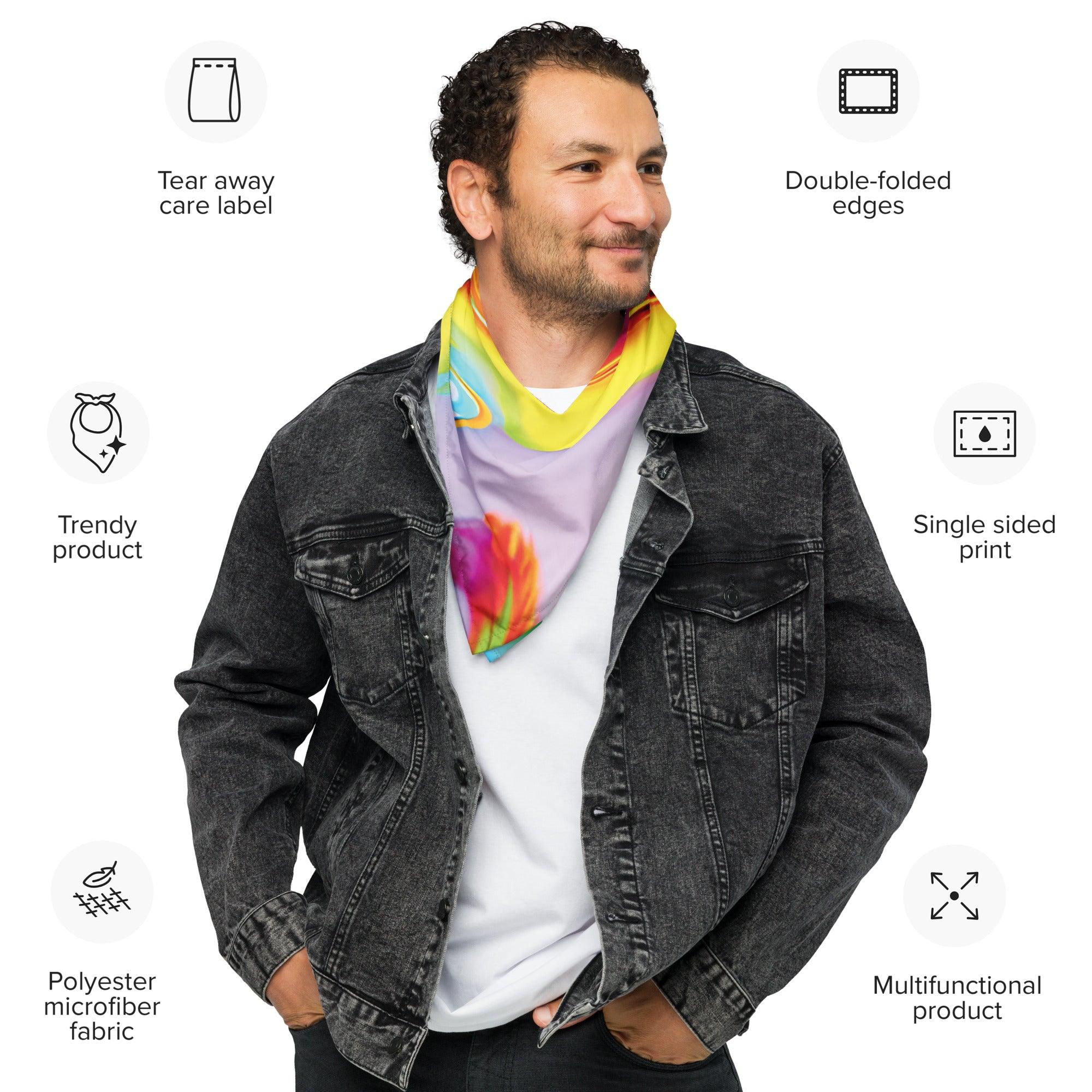 Psychedelic Alcohol Ink Festival Bandana