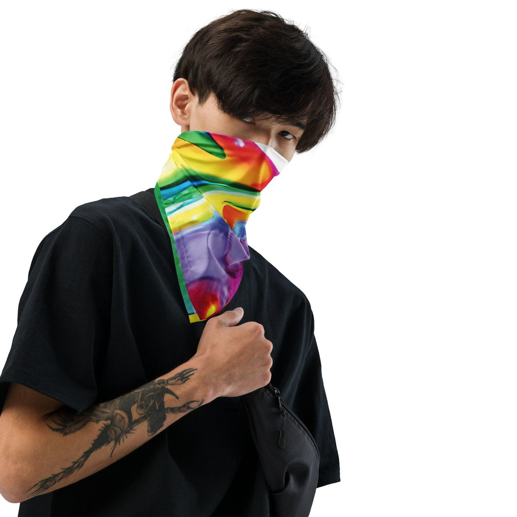 Psychedelic Alcohol Ink Bandana for Rave Lovers