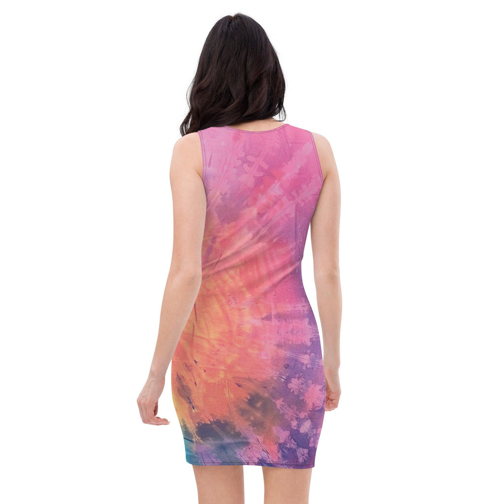 Vibrant Tie-Dye Bodycon Dress for Raves & Festivals