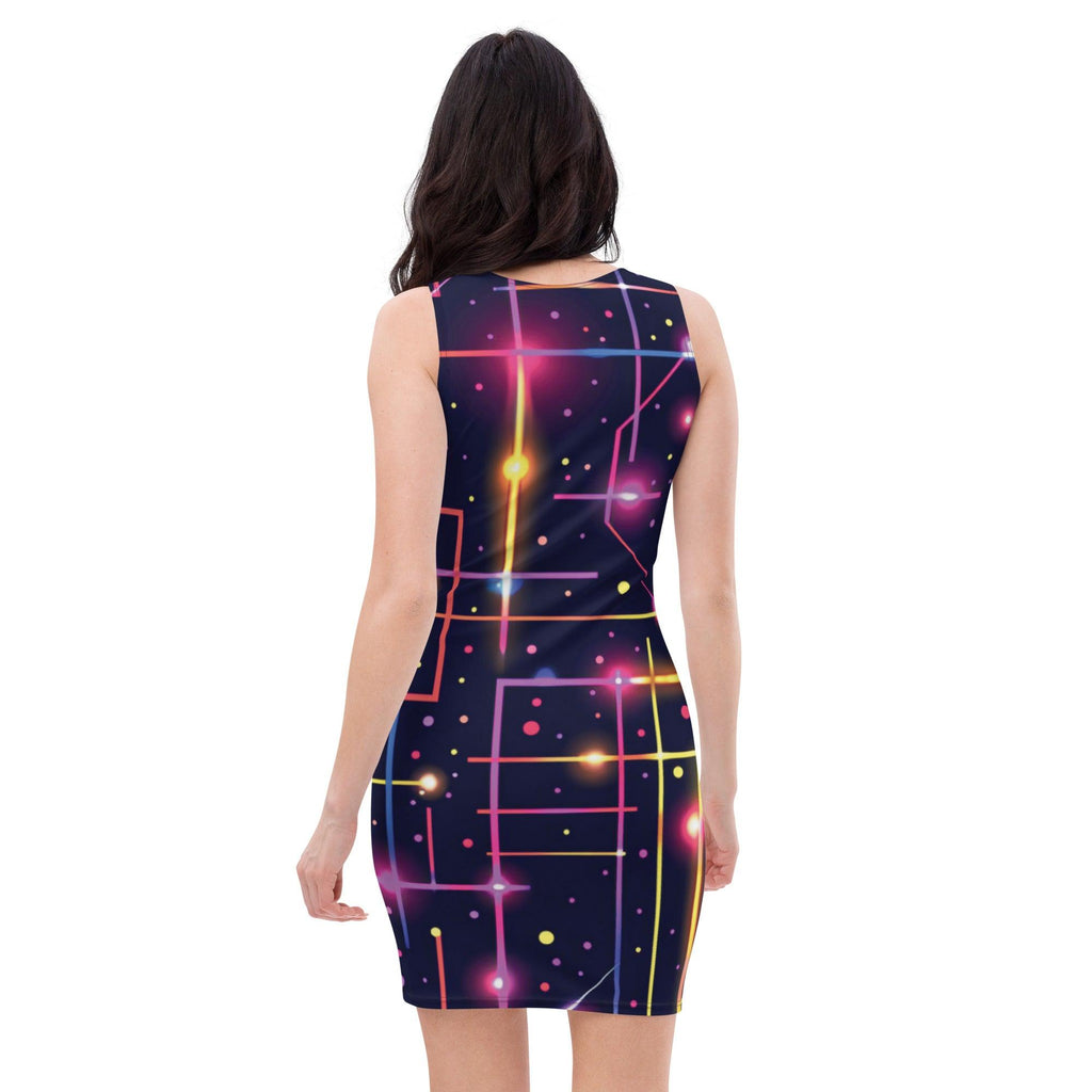 Vibrant Abstract Bodycon Dress for Festivals