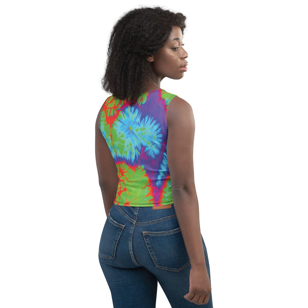 Psychedelic Tie-Dye Crop Top for Festivals & Raves