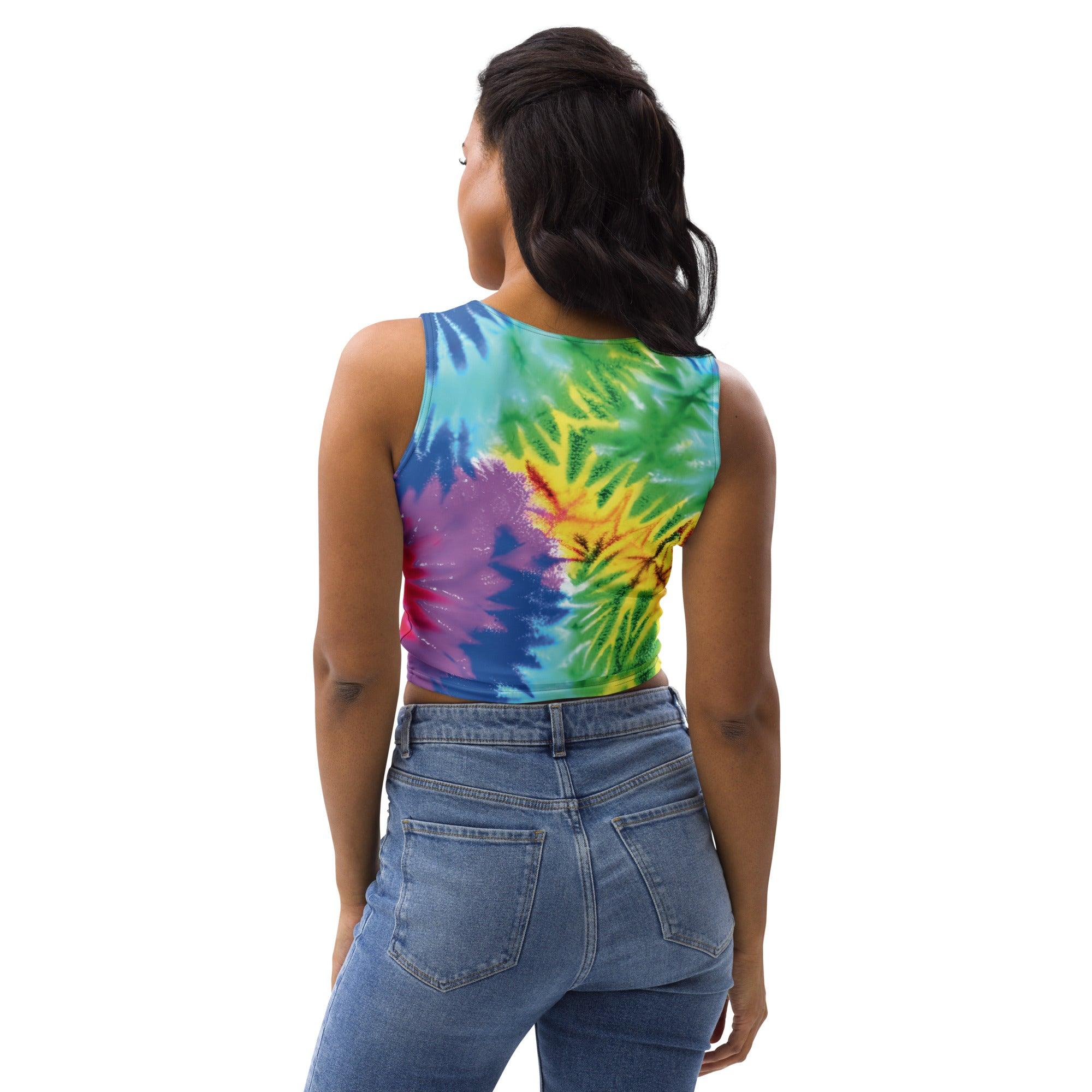 Vibrant Tie-Dye Crop Top for Festival Fun