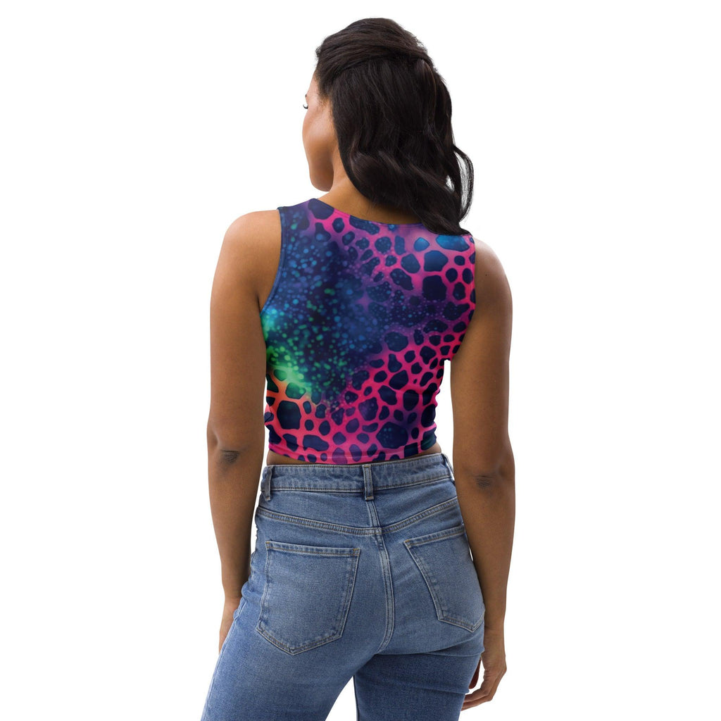 Neon Leopard Print Crop Top for Raves