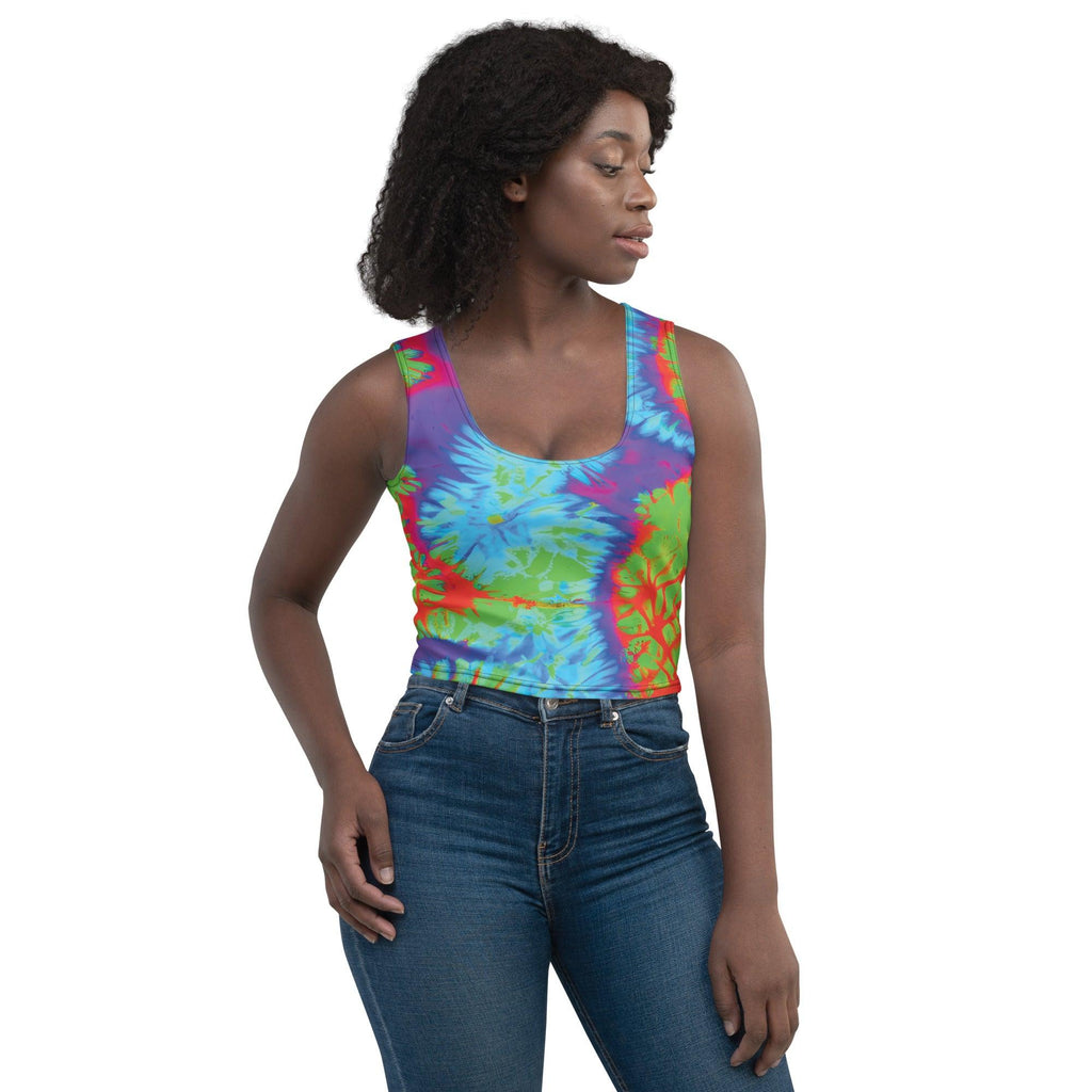 Psychedelic Tie-Dye Crop Top for Festivals & Raves