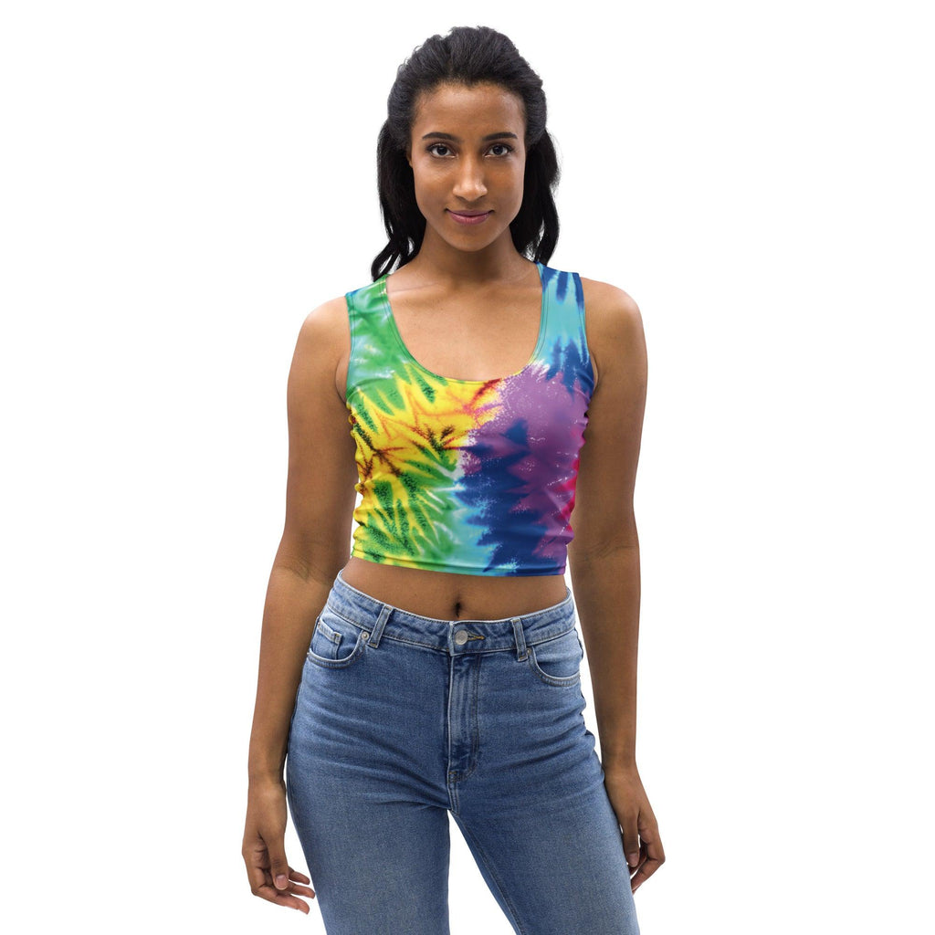 Vibrant Tie-Dye Crop Top for Festival Fun