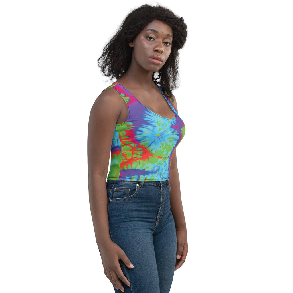 Psychedelic Tie-Dye Crop Top for Festivals & Raves