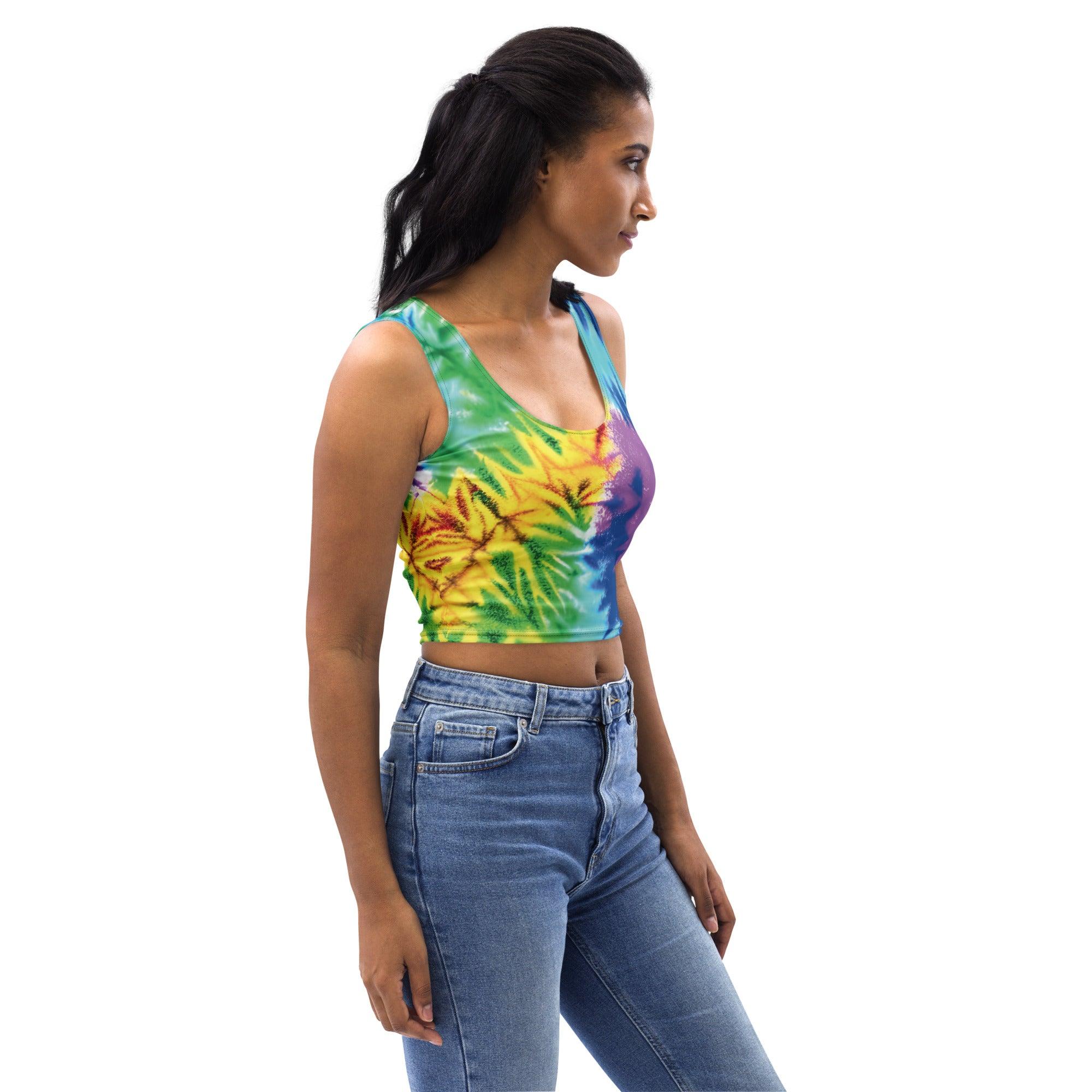 Vibrant Tie-Dye Crop Top for Festival Fun