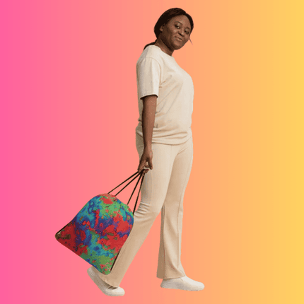 Vibrant Tie-Dye Drawstring Bag for Festivals & Raves