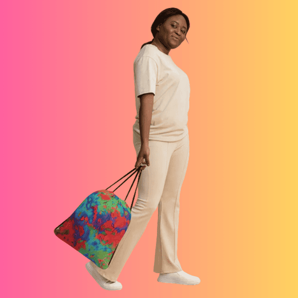 Vibrant Tie-Dye Drawstring Bag for Festivals & Raves