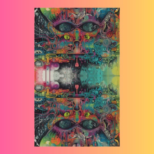 Psychedelic Music Festival Flag