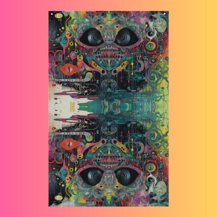 Psychedelic Festival Flag - 100% Polyester Wall Decor