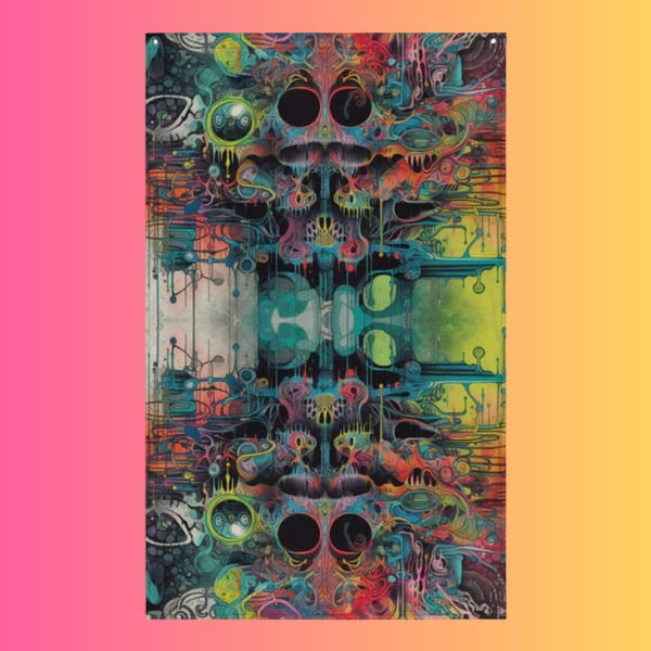 Psychedelic Festival Flag - Unique Wall Decor