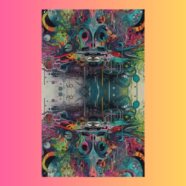 Psychedelic Festival Flag for Rave and EDM Outfits