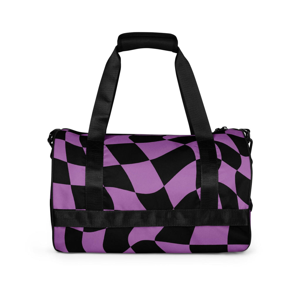 Trippy Checkered Festival Travel Bag - Your Colorful Rave Companion