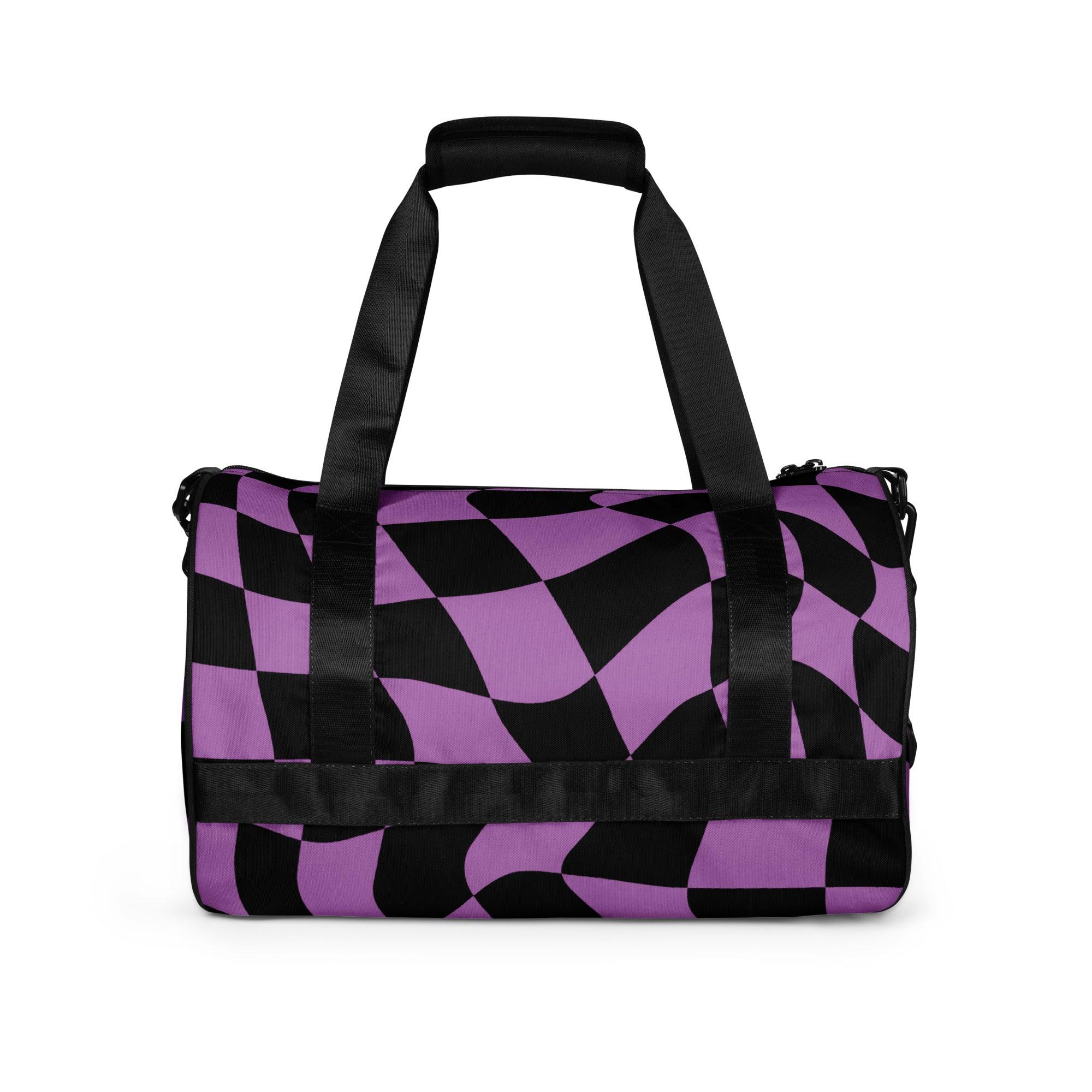 Trippy Checkered Festival Travel Bag - Your Colorful Rave Companion