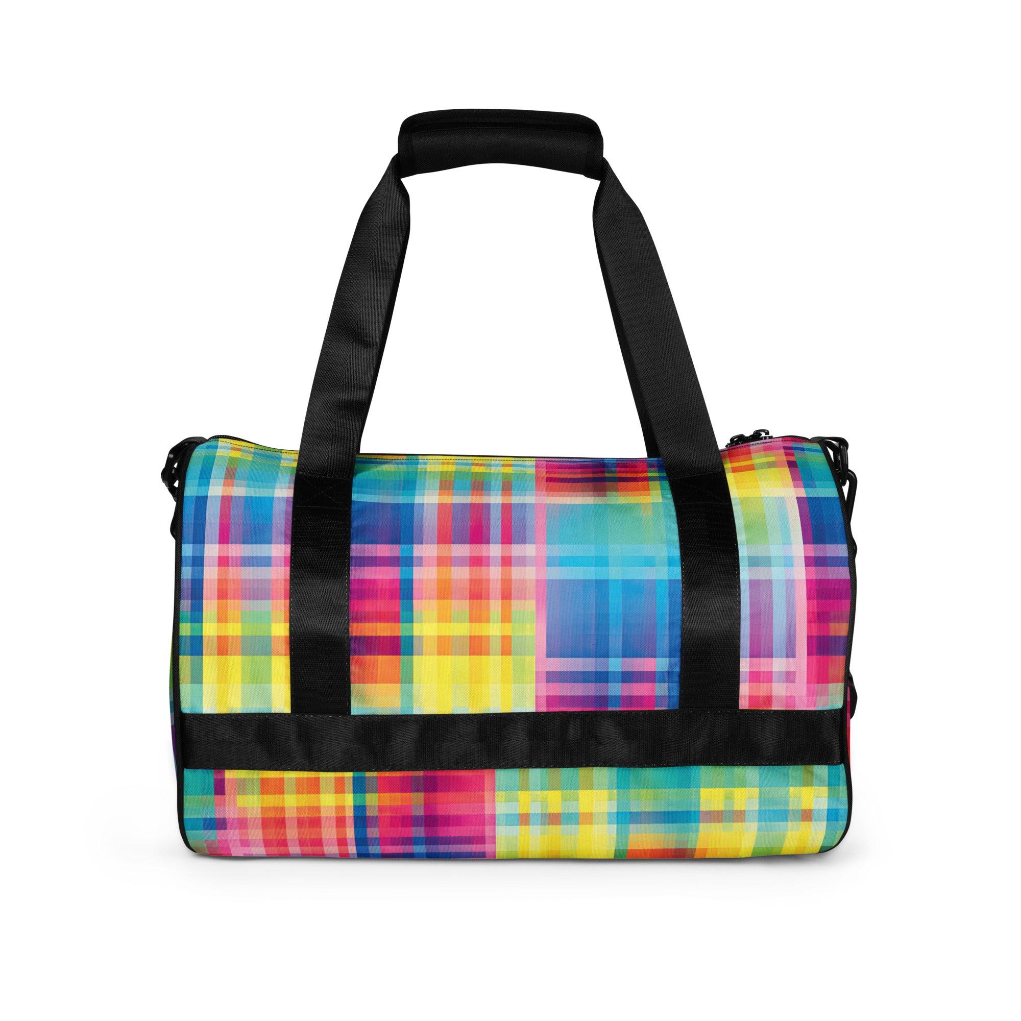 Neon Plaid Festie Travel Bag - Your Ultimate Festival Companion