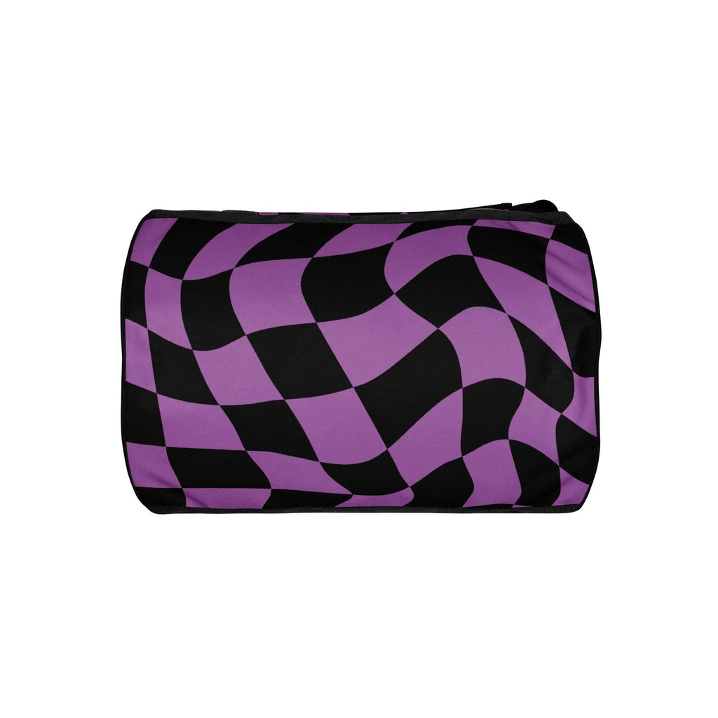 Trippy Checkered Festival Travel Bag - Your Colorful Rave Companion
