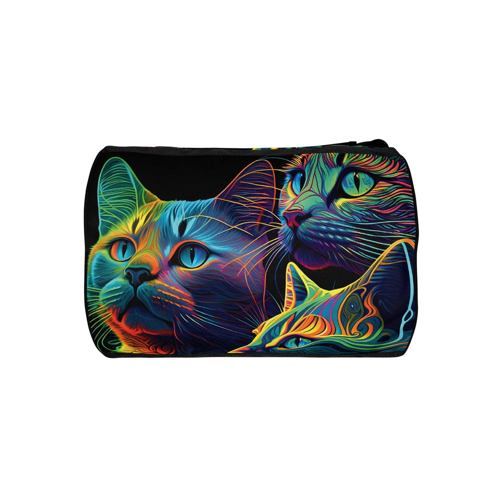 Neon Trippy Cat Festie Travel Bag