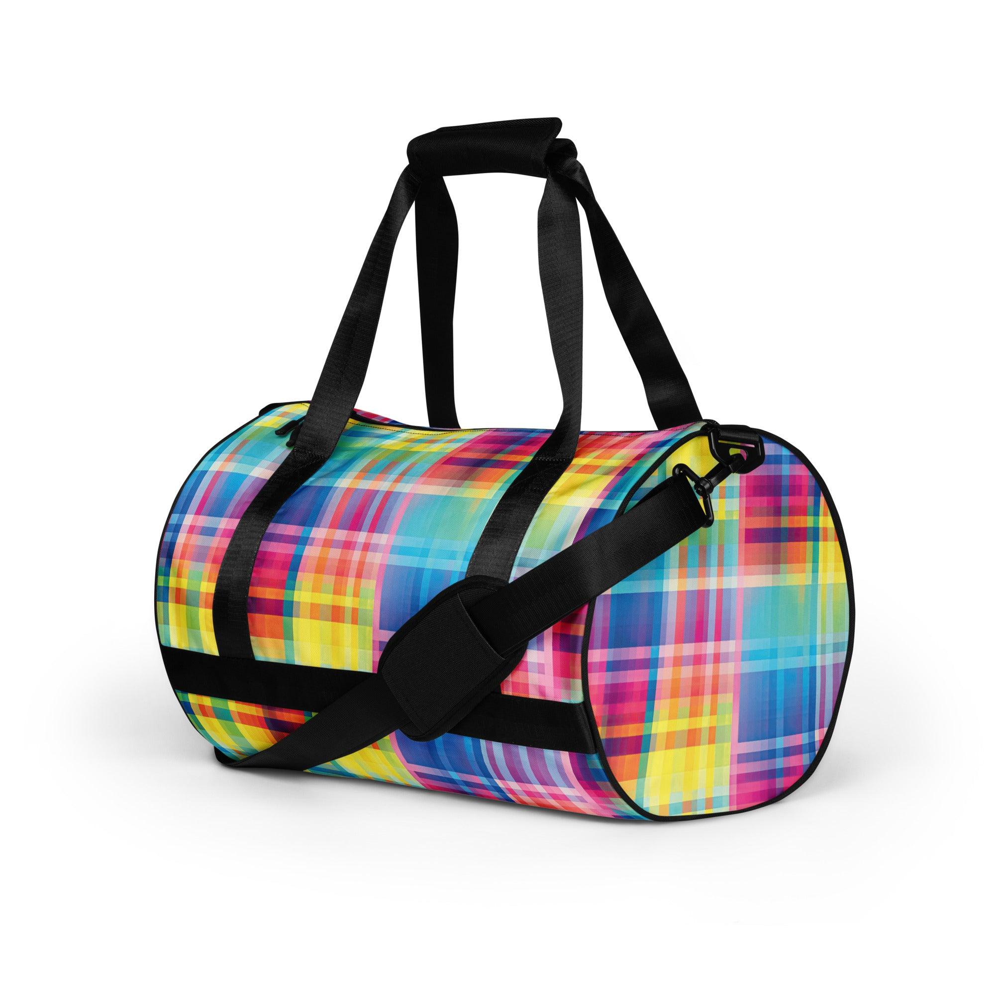 Neon Plaid Festie Travel Bag - Your Ultimate Festival Companion