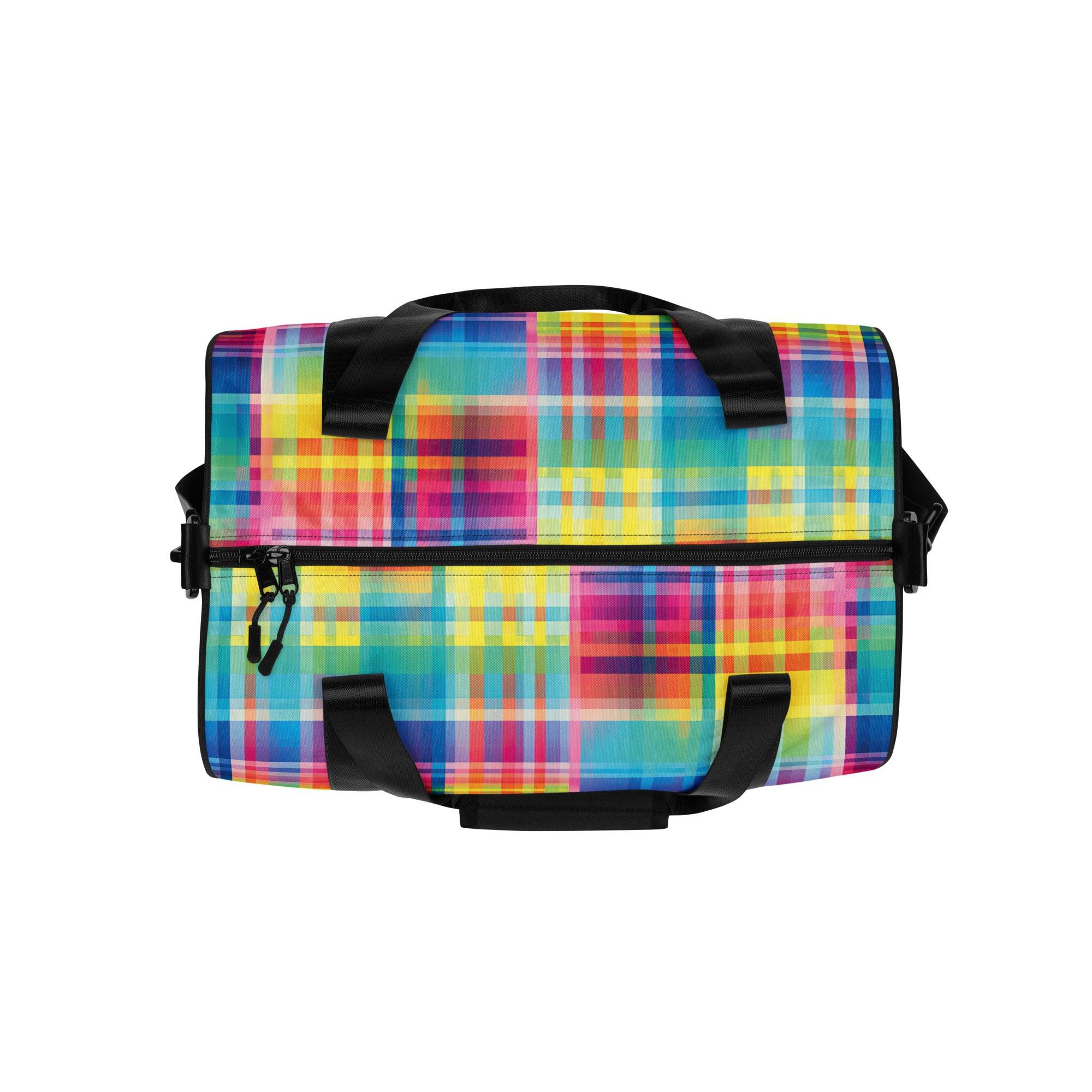 Neon Plaid Festie Travel Bag - Your Ultimate Festival Companion