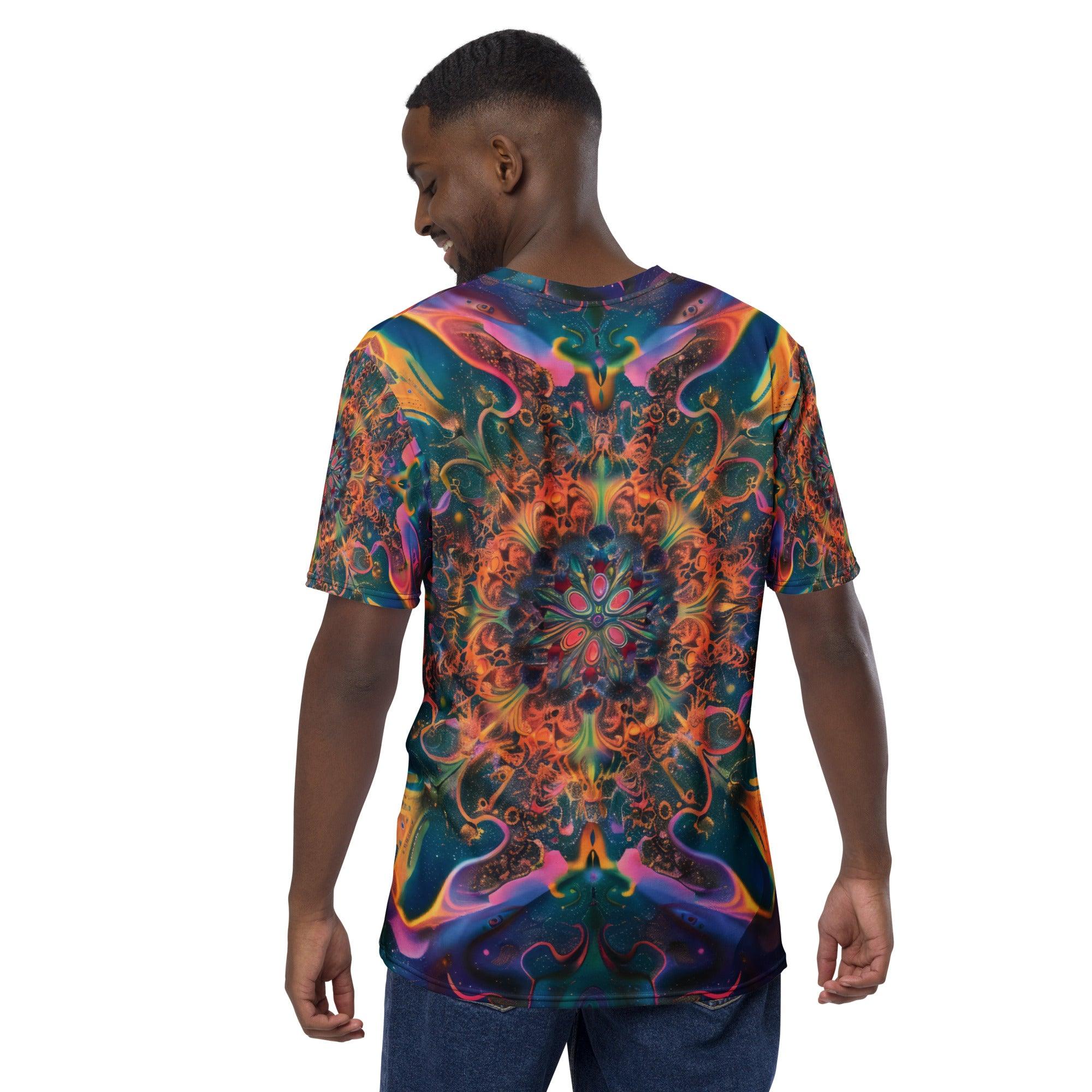 Vibrant Trippy Abstract Men's Festival T-Shirt