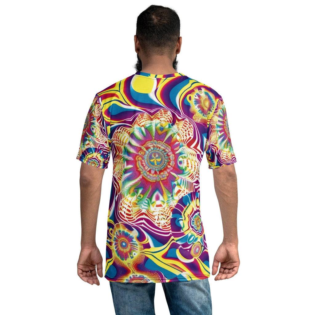 Vibrant Trippy Abstract Festival T-Shirt for Men