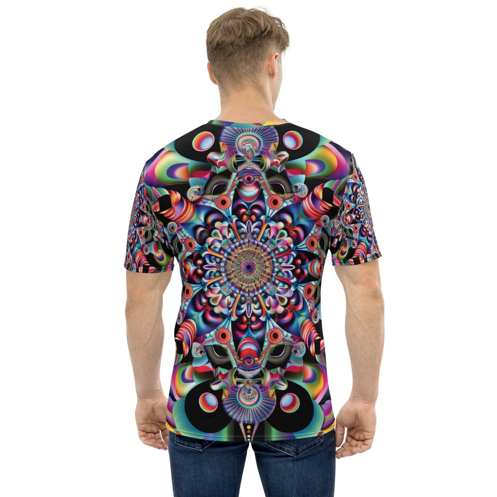 Vibrant Trippy Abstract Festival T-shirt for Men