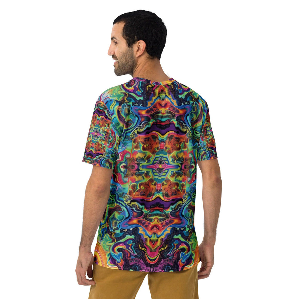 Trippy Abstract Rave Men's T-shirt for EDM Lovers
