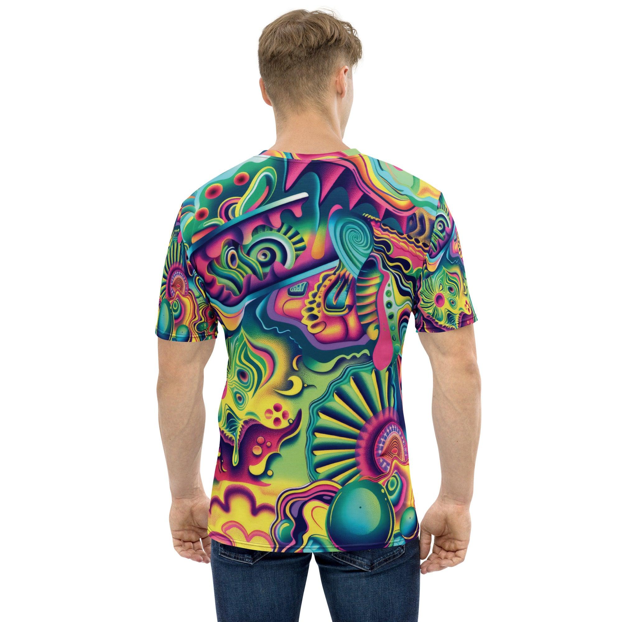 Vibrant Trippy Abstract Rave T-Shirt for EDM Lovers