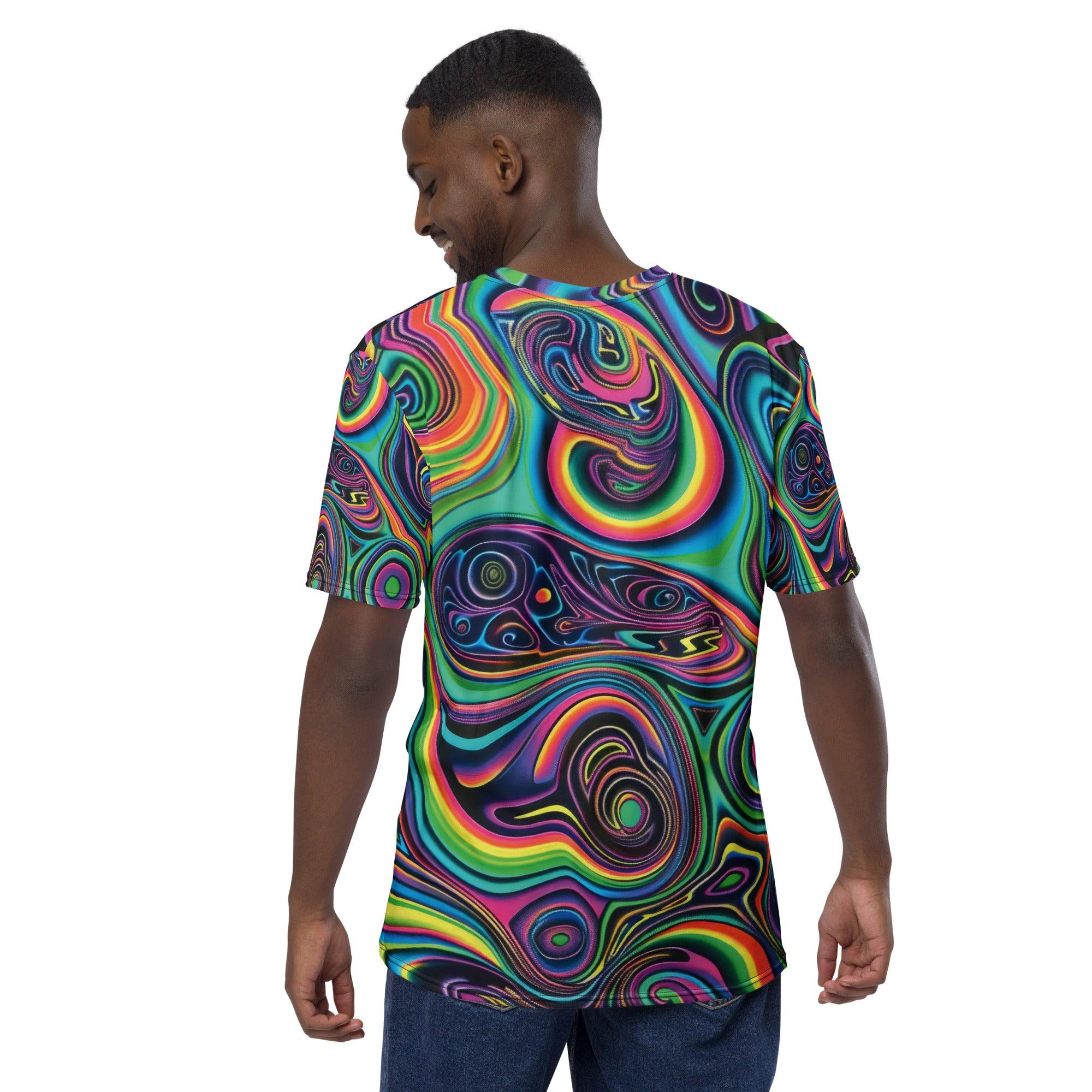 Vibrant Trippy Abstract T-Shirt for EDM Lovers