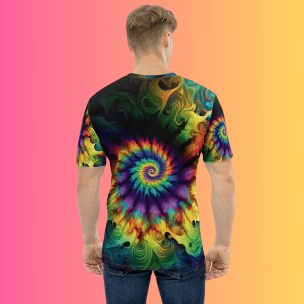 Playful Tie-Dye Men's T-Shirt for EDM Lovers
