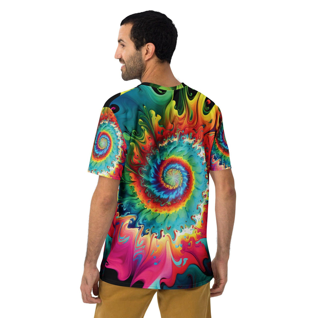 Vibrant Tie-Dye Men's T-shirt – Perfect for Festivals & Raves