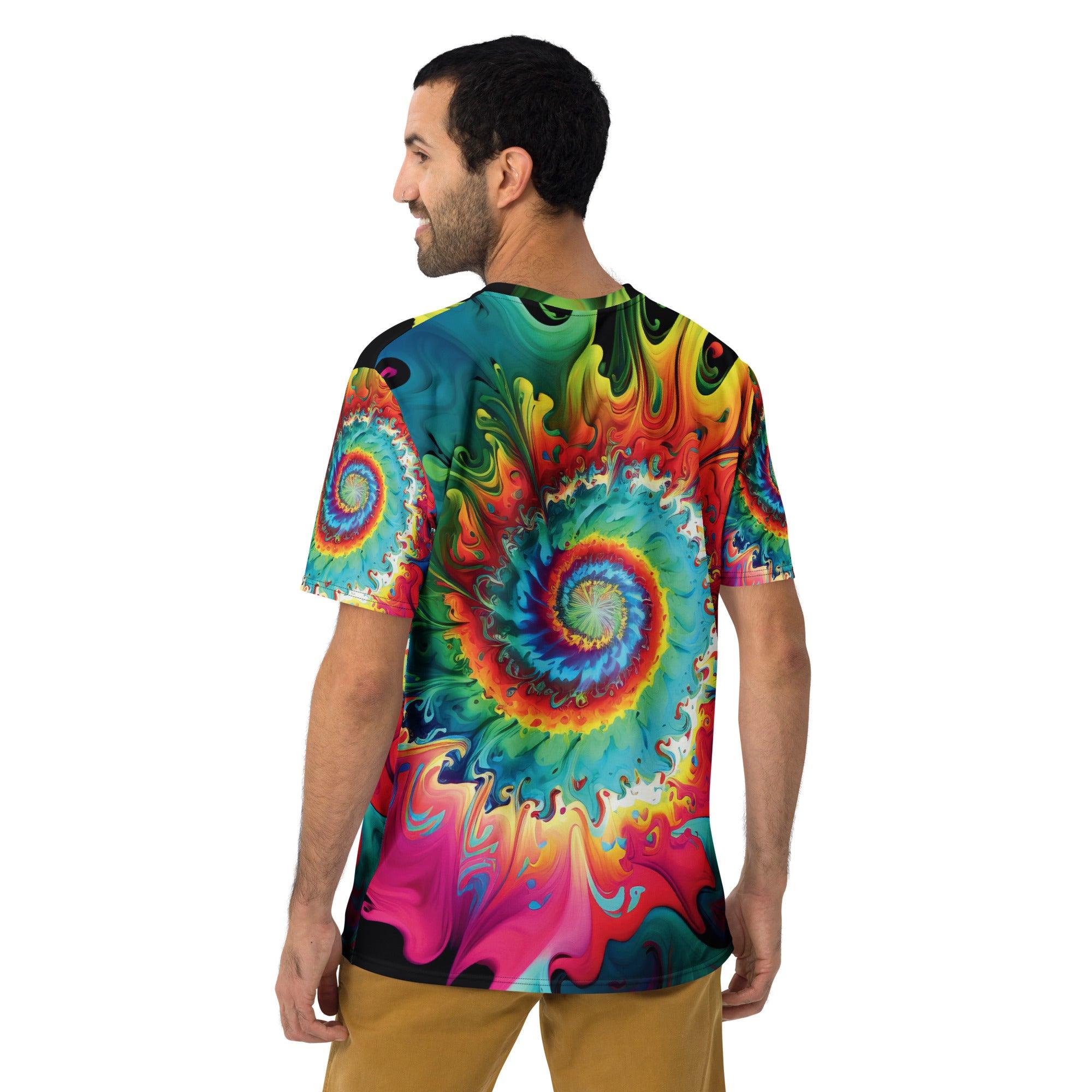 Vibrant Tie-Dye Men's T-shirt – Perfect for Festivals & Raves