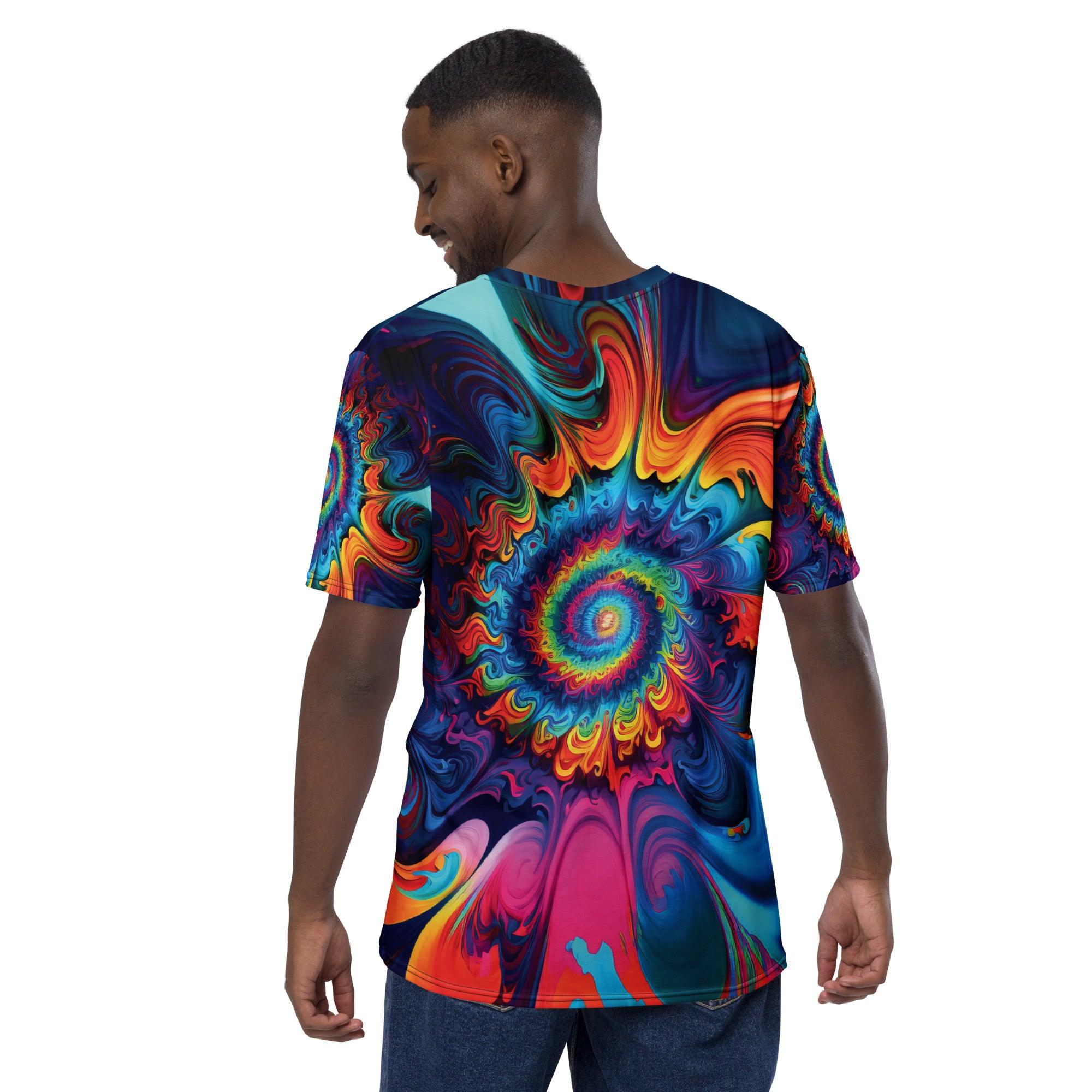 Vibrant Tie-Dye Men's T-Shirt for Festivals & Raves