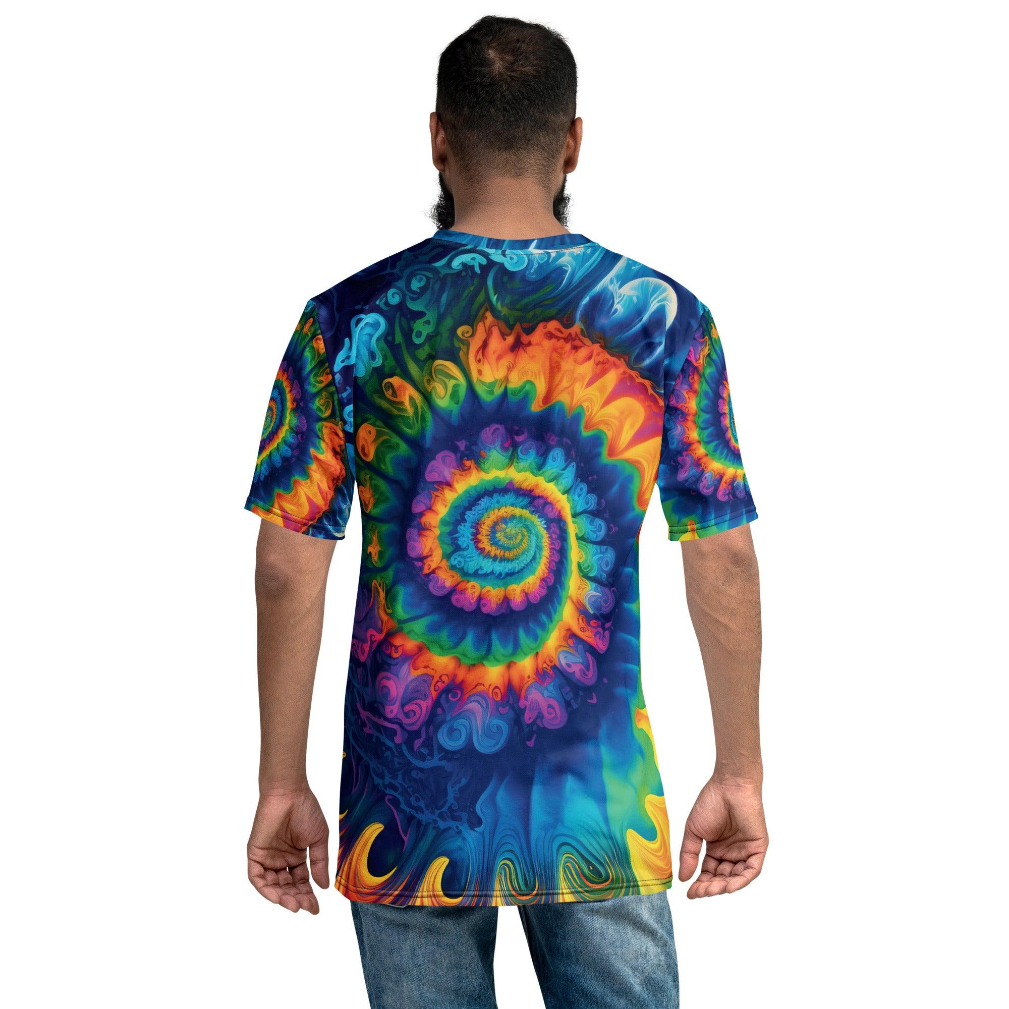 Playful Tie-Dye Men's T-Shirt for EDM Lovers