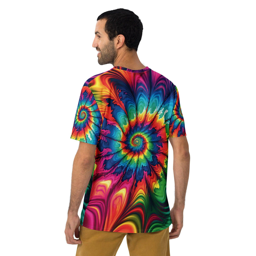 Playful Tie-Dye Men's T-Shirt for Raves & Festivals