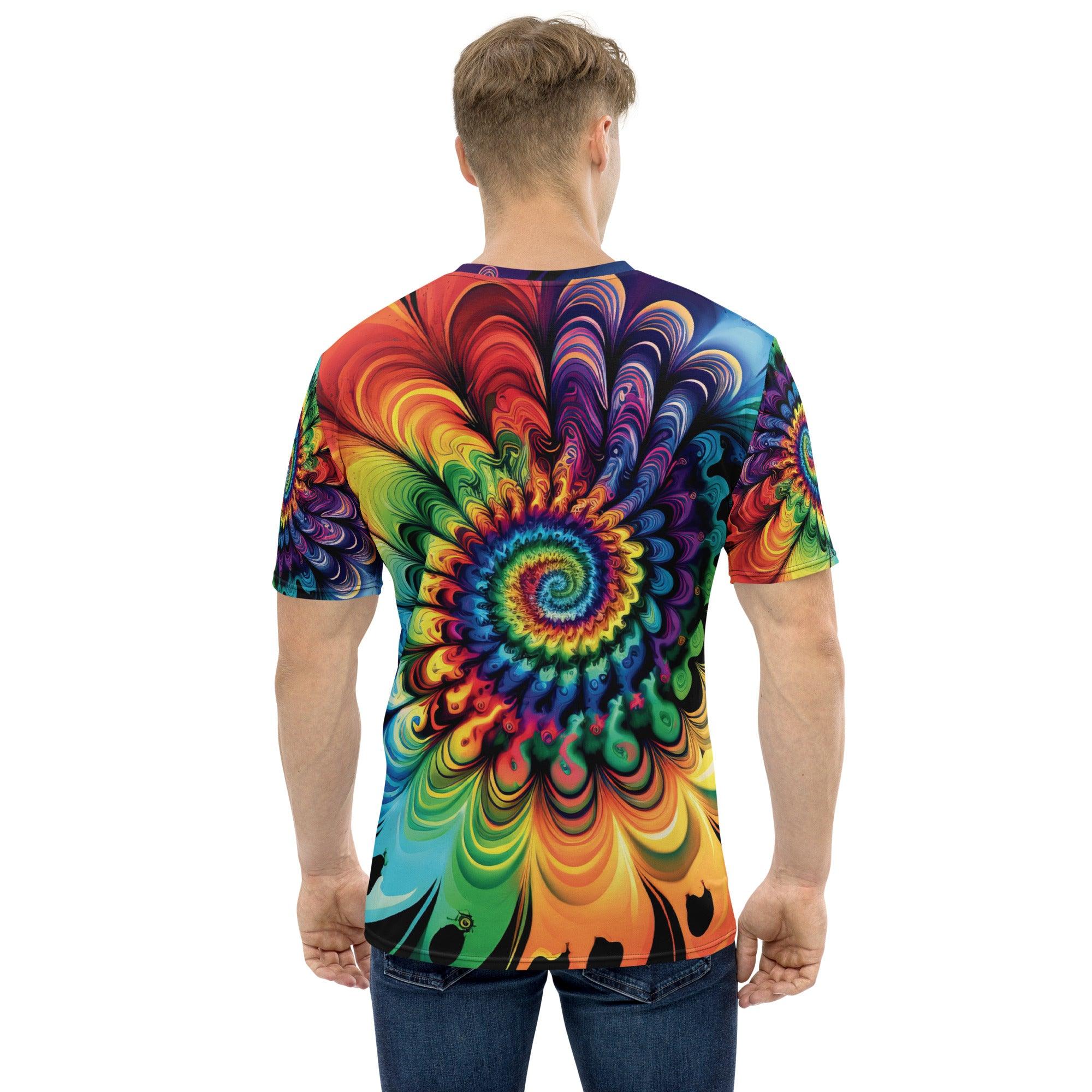 Vibrant Tie-Dye Men's T-Shirt for EDM Lovers