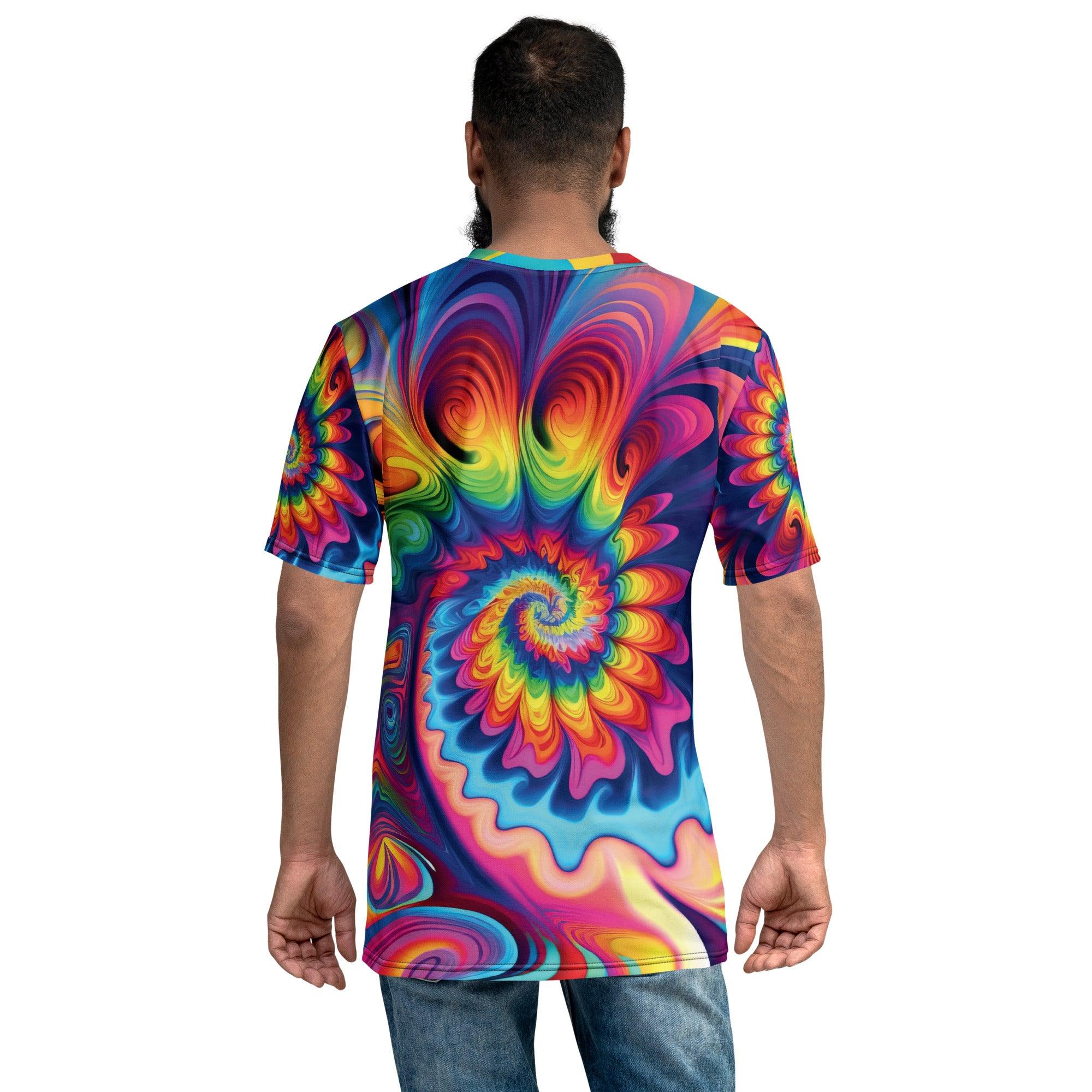 Playful Tie-Dye Men's T-Shirt for EDM Festivals