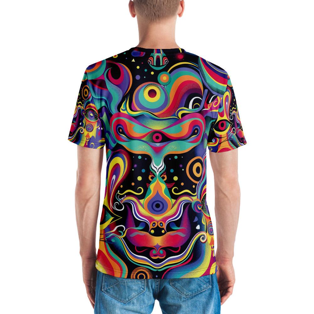 Psychedelic Trippy Abstract Men's T-Shirt for Festivals