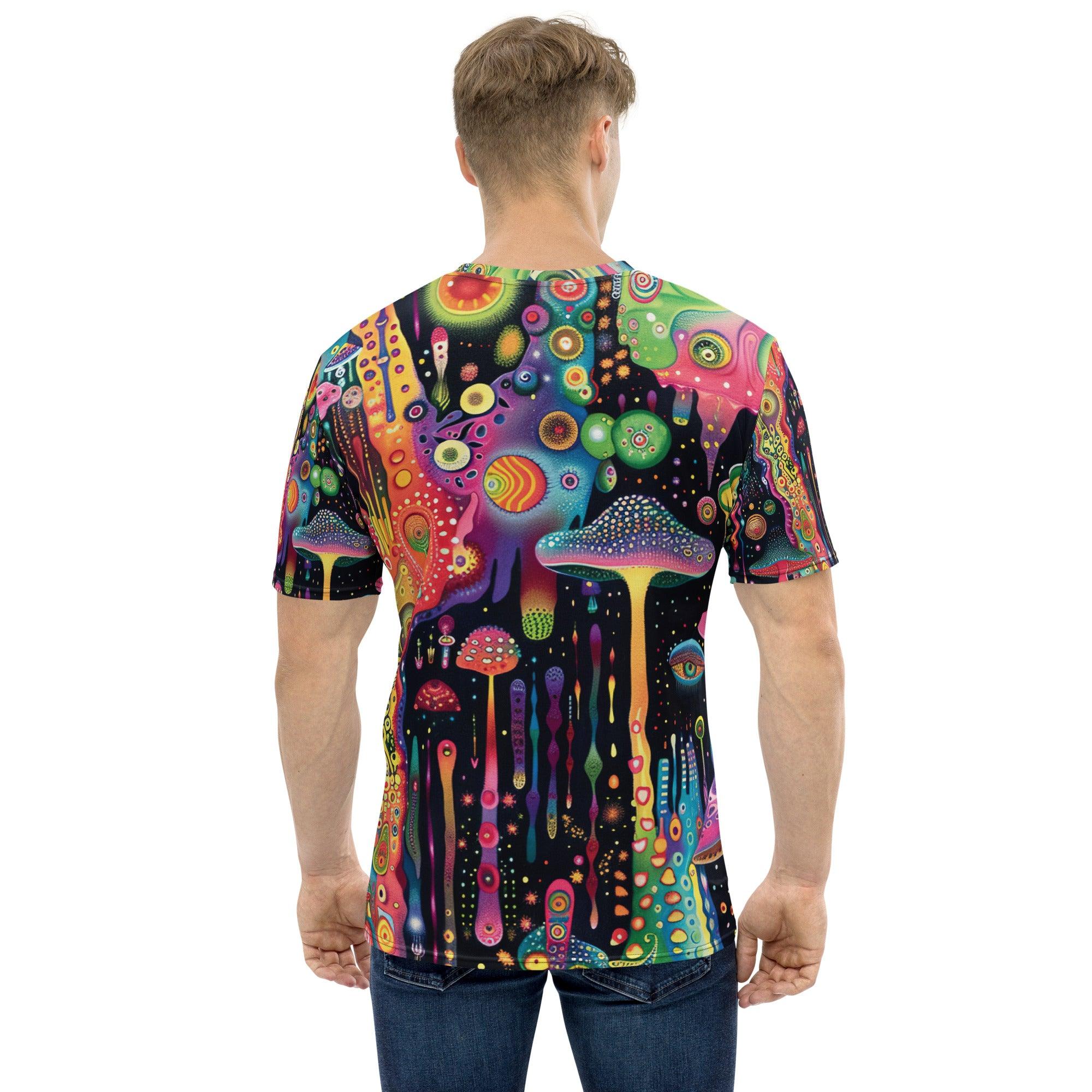 Vibrant Trippy Abstract Festival T-Shirt for Music Lovers