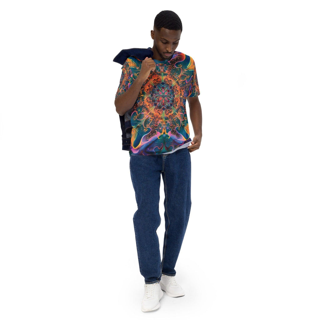 Vibrant Trippy Abstract Men's Festival T-Shirt