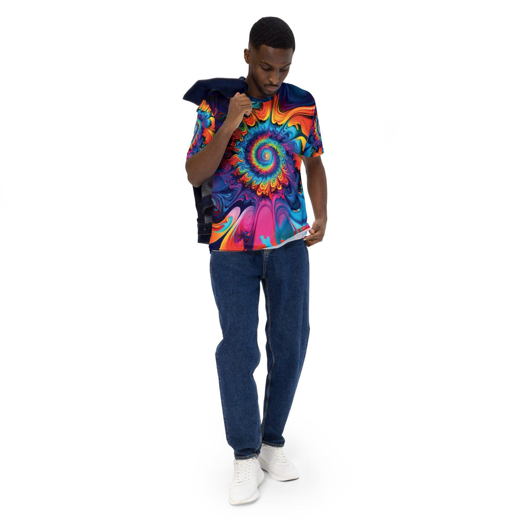Vibrant Tie-Dye Men's T-Shirt for Festivals & Raves
