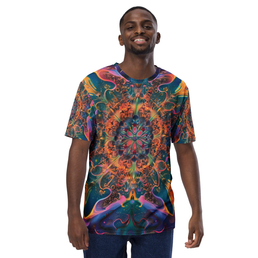 Vibrant Trippy Abstract Men's Festival T-Shirt