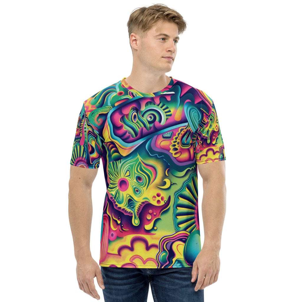 Vibrant Trippy Abstract Rave T-Shirt for EDM Lovers