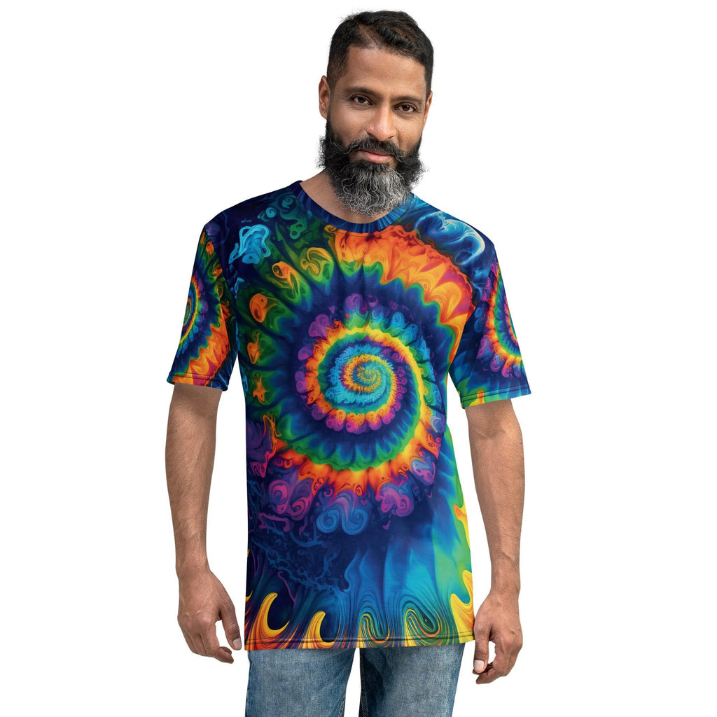 Playful Tie-Dye Men's T-Shirt for EDM Lovers