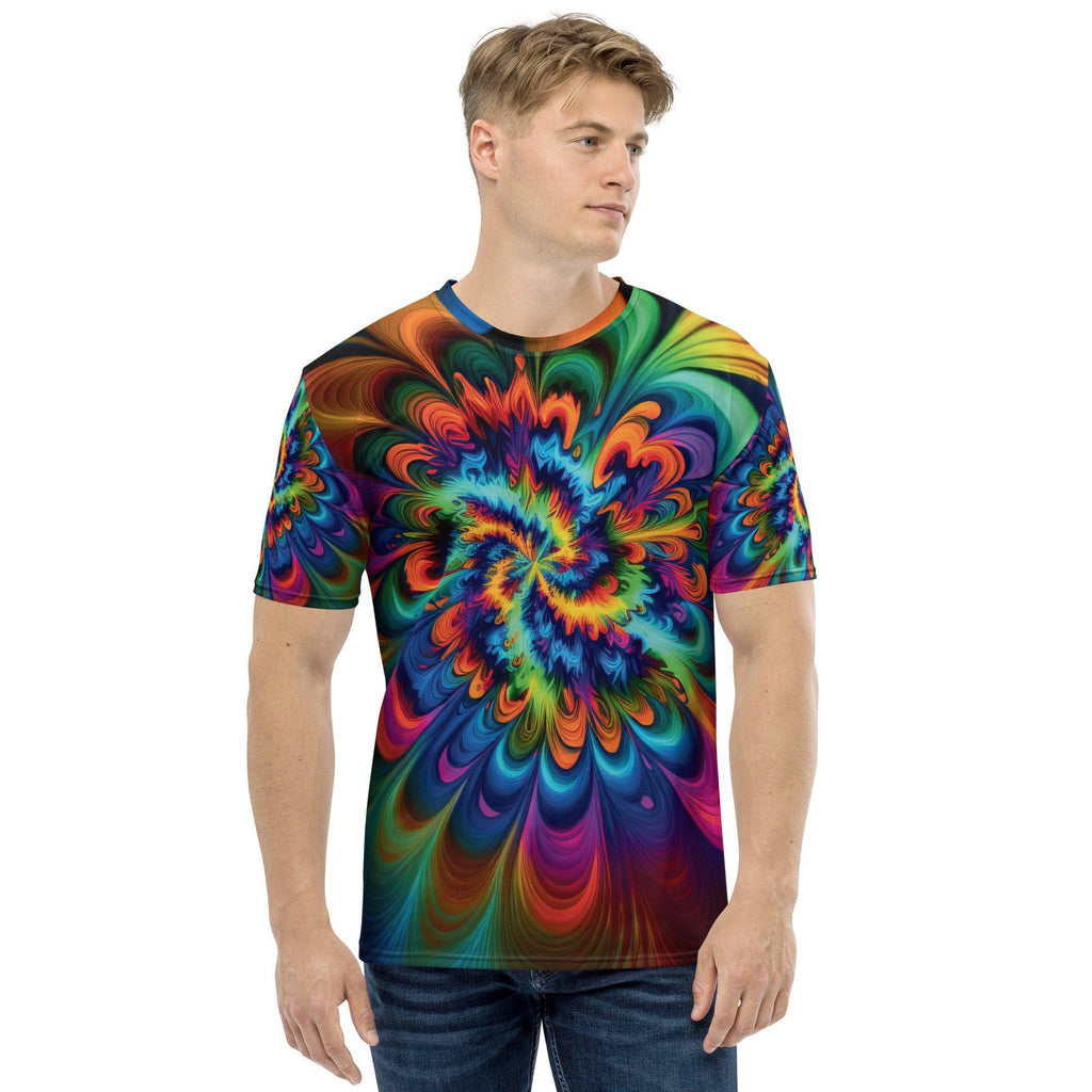 Vibrant Tie-Dye Men's T-Shirt for EDM Festivals