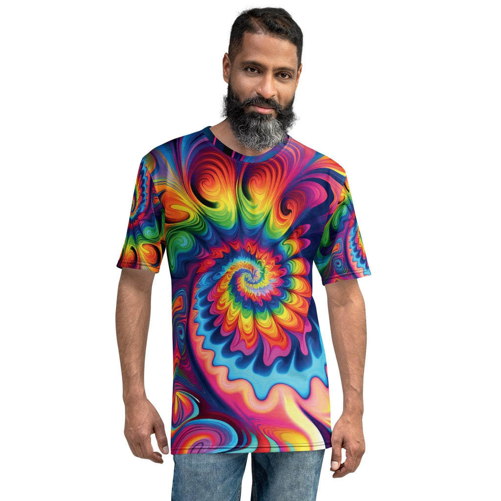 Playful Tie-Dye Men's T-Shirt for EDM Festivals