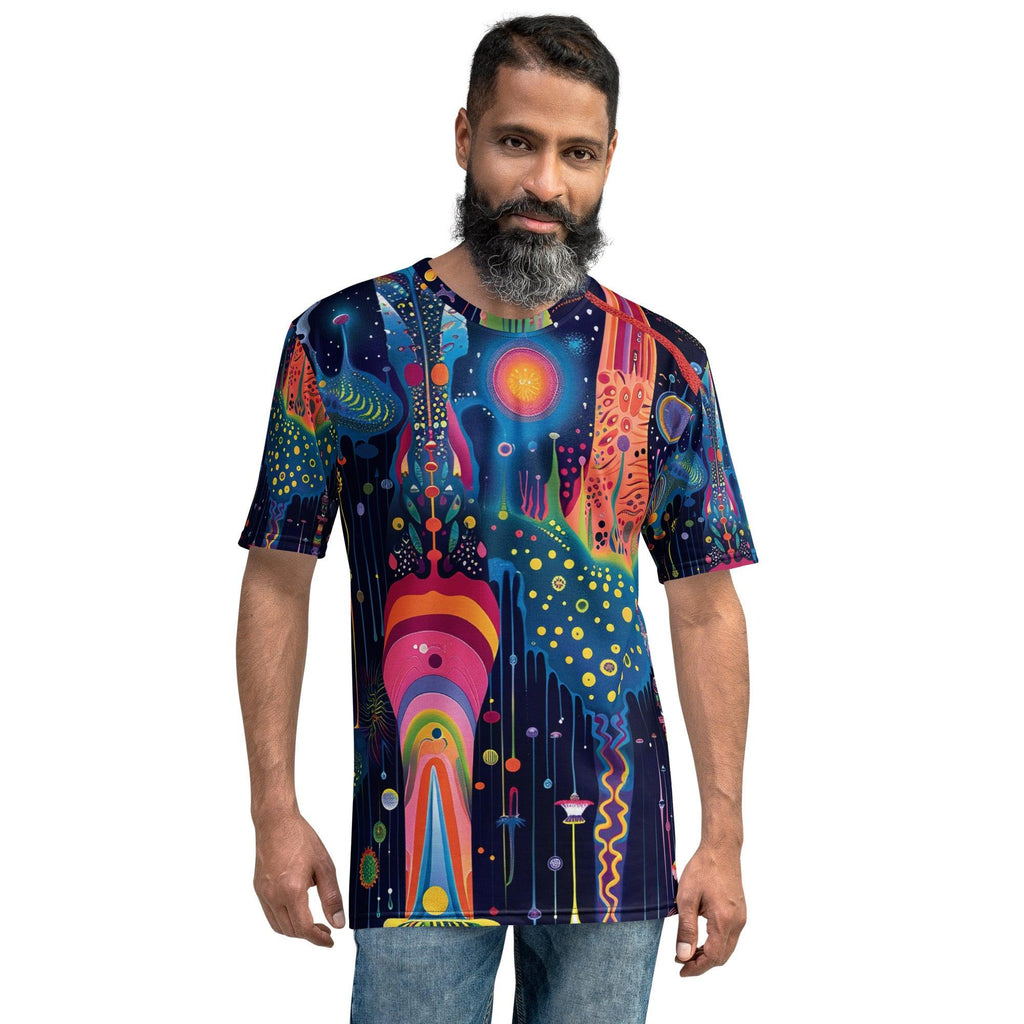 Vibrant Trippy Abstract Festival T-Shirt for Music Lovers